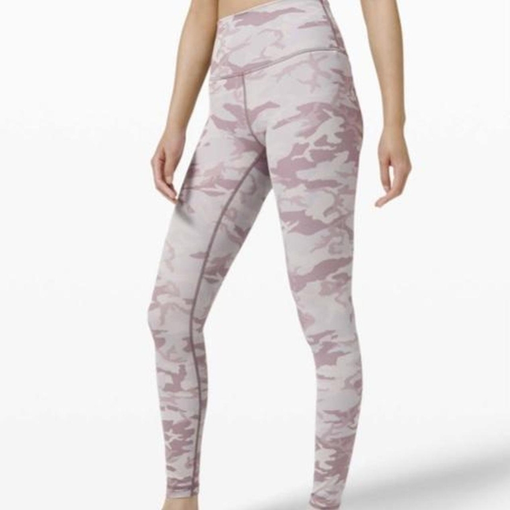 Lululemon Wunder Under High Rise Leggings 28.5" Size 6 Incognito Camo Yoga Gym